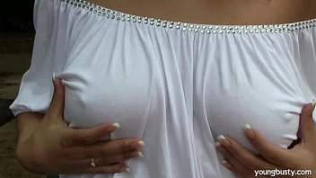Preview 1 of Uncle Seduce Nephew - Busty teen Rita masturbate outdoors
