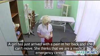 Preview 1 of Hot Kinky Jo Lesbian Bottle - Horny assistant hits on her patient