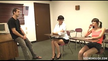 Preview 2 of Karen Fhisner - Cock Tag Teamed In The Classroom