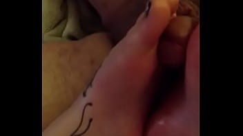 Preview 1 of Son Frustrated Mom - My girlfriend masturbates me with her beautiful feet.