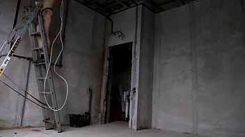 Preview 2 of Mai Lzuki - LanaTuls aka Sergay Fag - Dirty Electrician Working Nude in the Bulding House. Электрик в бригаду строителей. Гей шлюха для активов.