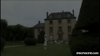 Preview 1 of Ivan Rastrepin - Bamboo Gets Fucked by Two Cocks Outdoors in the Garden