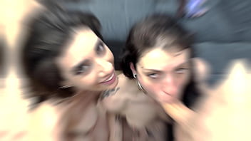 Preview 4 of Grouping Boobs - Emily Pink &amp_ Nemesi anal toys threesome with atom,  pee drink and Cum Swallow