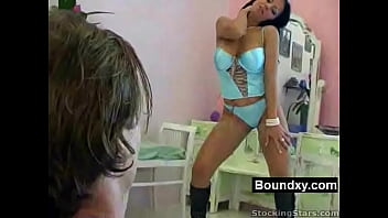 Preview 1 of Lesbian Slap Tears - Weird Nylon Fetish Milf Nude Hot