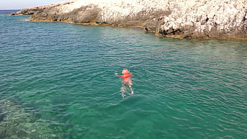 Preview 3 of Bro Fingring - Blue water and a naked girl!