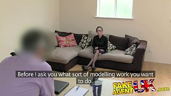 Preview 1 of Avry Gaines - FakeAgentUK Deep throating,  rimming and fucking for casting latecomer