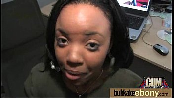 Preview 1 of 18yearsold 137 - Ebony gets group cumshots 20