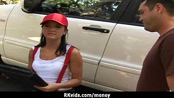 Preview 2 of Masseg Trip - Desperate teen naked in public and fucks to pay rent 24