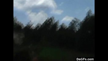 Preview 2 of Amerika Dr - Dagfs - Girl Smoking Outdoor And Flashing Her Tits