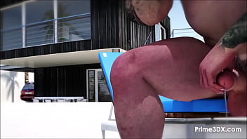 Preview 3 of Rain Mujra Sex Wap - Gloria fucked at the pool by Prime3DX