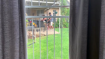 Preview 3 of Xxx Nigbt - I caught my neighbours fucking outside in the backyard