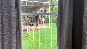 Preview 4 of Xxx Nigbt - I caught my neighbours fucking outside in the backyard