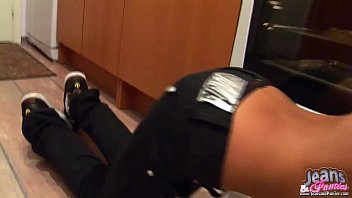 Preview 3 of Clit I Pussy - Tight busty blonde Sabine in skinny jeans