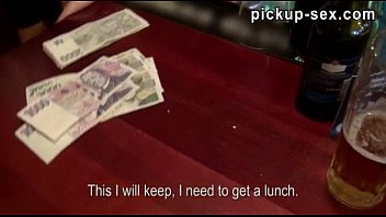 Preview 1 of Desk Har - Pretty amateur blondie barmaid Rihanna Samuel pounded for cash