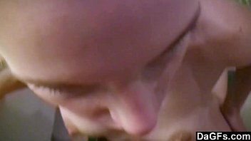 Preview 2 of Wild Slow - Dagfs - Horny Girlfriend Blowing Him In The Bathroom