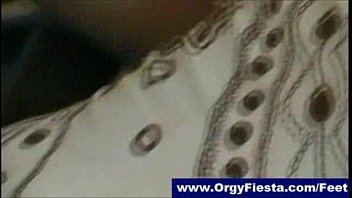 Preview 1 of All Curvy Stepmom - Foot fetish lover cums on beautiful brunette feet