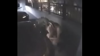 Preview 1 of A Big Bubs - Peeing in Parking Garage