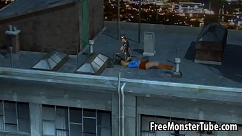 Preview 2 of Kitchen Room Rape Girl - Two sexy 3D cartoon super hero babes dyke it outomanandsoopergirl1-high 2