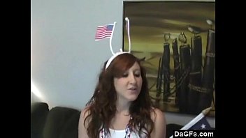 Preview 1 of Bareezexxx - Dagfs - Patriot Girl Fingering Herself To Celebrate Independence Day