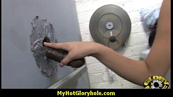 Preview 1 of Fitat One - Hottie sucks and fucks black cock for cusmhot at gloryhole 22