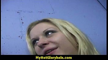Preview 3 of Having Sex Mom Sleep - Hottie sucks and fucks black cock for cusmhot at gloryhole 4
