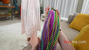 Preview 1 of Erman Dirty Talk - Mardi Gras Beads &amp_ Dirty Family Deeds (Step Mom) | PervMa