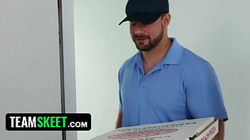 Preview 1 of Rcl Ilona - TeenPies Pizza Guy fills redhead Natalie Lust&#039_s pie with jizz