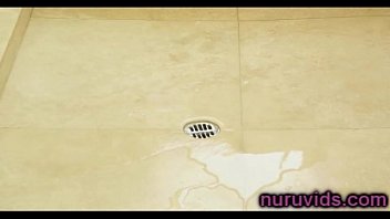 Preview 1 of Nylons Soccks - Amazing girl Chloe Amour bathroom