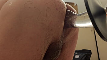 Preview 2 of Anal Pain Anal - Fisting my mancunt with a woman hand dildo mounted on my fucking machine