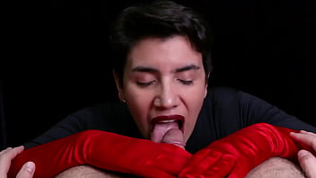 Preview 3 of Doctor And Nurse Xxx Sexy - Cum on red opera gloves