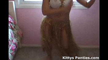 Preview 2 of Amek Awek - Cute 18yo hula girl Kitty teasing