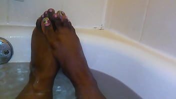Preview 4 of Tiny Tits Teen Solo - hot and wet pretty feet