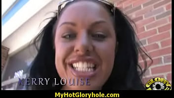 Preview 1 of Giantess Grouth - Horny Lady Enjoys Gloryhole Cocksucking Interracial 3