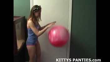 Preview 3 of Ballerinas Dildos Anal - 18yo teen Kitty having a pillow fight