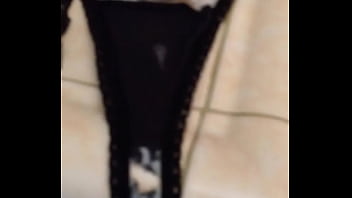 Preview 1 of One Hot Girl Fuck 3 Mens At Time - Enjoying a Soiled Thong!