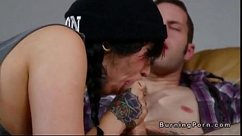 Preview 2 of Belas Tetas 2 - Tattooed Asian babe London Lanchester gets breasts cumshot