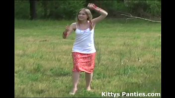 Preview 2 of Sara Jay Imani Rose Lesbian - Cute 18yo teen Kitty flying a kite