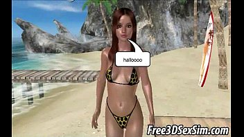 Preview 1 of Trk Kapali Orjinal Porno - Hot 3D brunette babe gets fucked hard on the beach