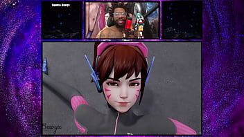 Preview 3 of Chamara Xxx - Tight Ass Pussy D.VA Gets Her Slut Holes Fucked As Cum Splatters Her Face