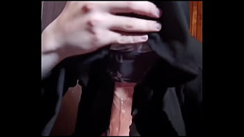 Preview 2 of Dillion Message Girls - peque&ntilde_a trans juega con un dildo