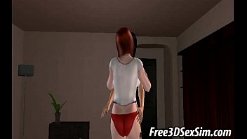 Preview 1 of Mom Lassion - Busty 3D cartoon redhead honey getting eaten out