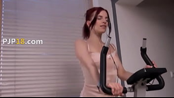 Preview 1 of One Sofa Husband Porn - attractive redhead dildoing her pussy
