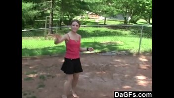Preview 4 of Rocco Siffredi With Twins - Dagfs - Little Blonde Flashing Her Body To Win The Game