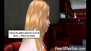 Preview 1 of Japan Mom Son Fuck Public - Foxy 3D blonde babe sucking on a stiff black cock