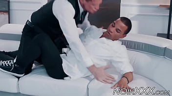 Preview 2 of Xnxx Yoga Xxx With Teacher - Handsome tall businessman anally fucks young hunky black gay