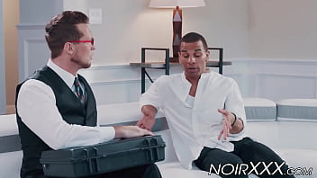 Preview 1 of Xnxx Yoga Xxx With Teacher - Handsome tall businessman anally fucks young hunky black gay
