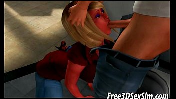 Preview 1 of Boy Boy Xxx Sex Japan Mom - Tasty 3D cartoon blonde babe sucks on a hard cock