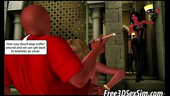 Preview 4 of A Man Secuestrar A Girl - Tasty 3D blonde babe sucking on a prisoners cock