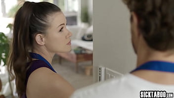 Preview 2 of Loret - MILF house cleaner Alison Rey fucks homeowner in front of her colleague