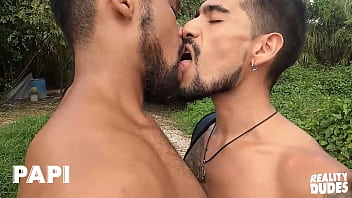 Preview 1 of Zimbabawe Girl - Benjamin &amp_ Damian Take A Romantic Stroll Before Pausing For A Passionate Makeout &amp_ Feel Each&#039_s Other Hard Dicks - PAPI